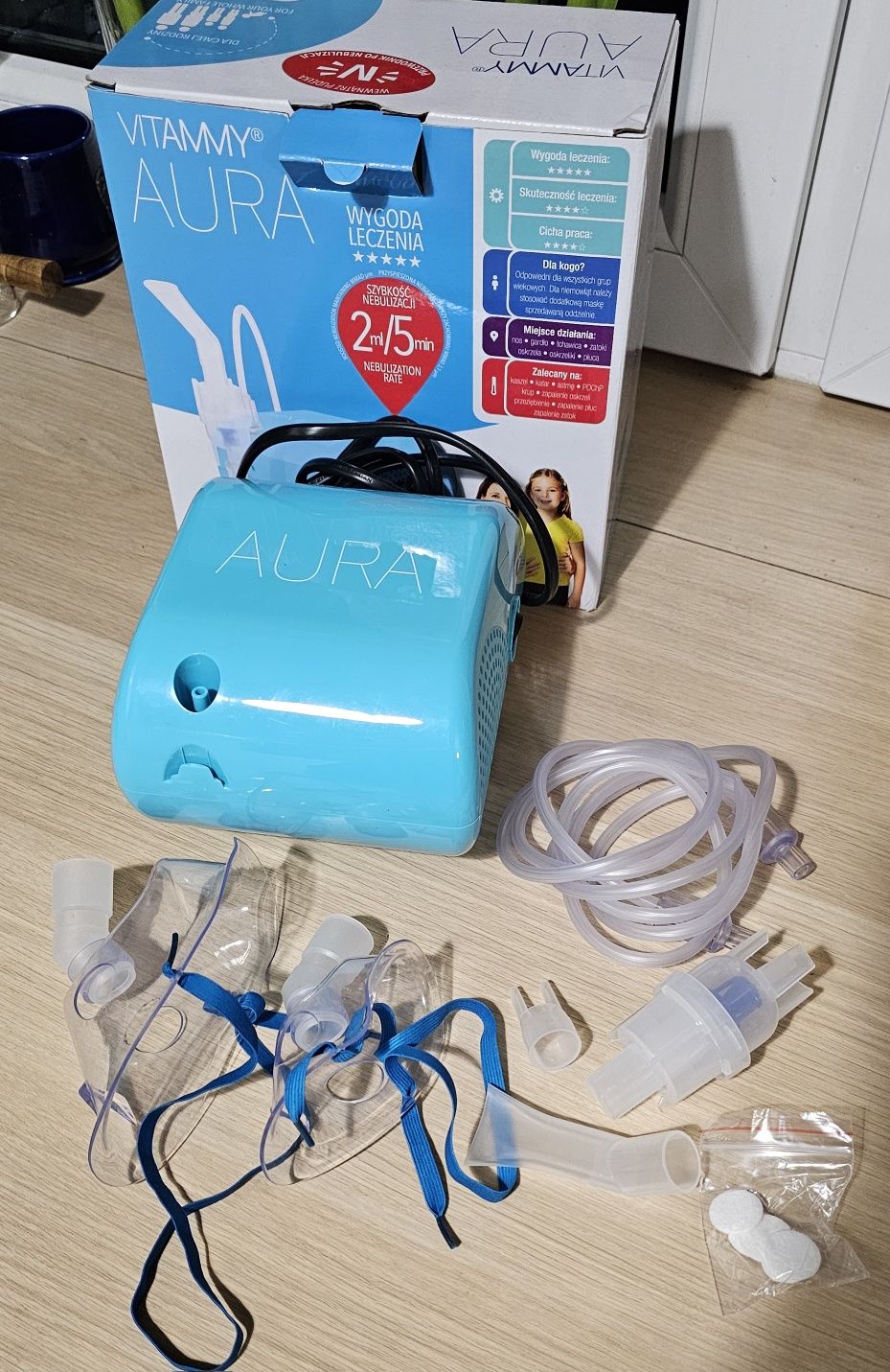 Vitammy Aura Rodzinny inhalator z kompletnym zestawem akcesoriów