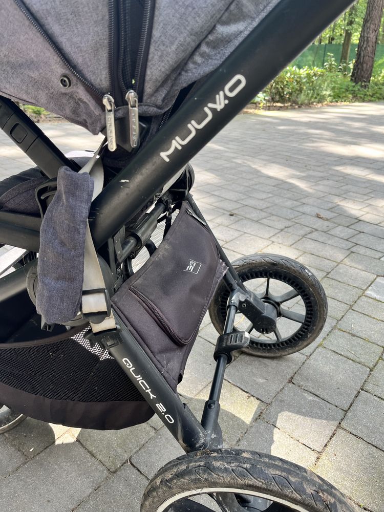 Wózek 2w1 Muvo Quick 2 z pompowanymi kołami