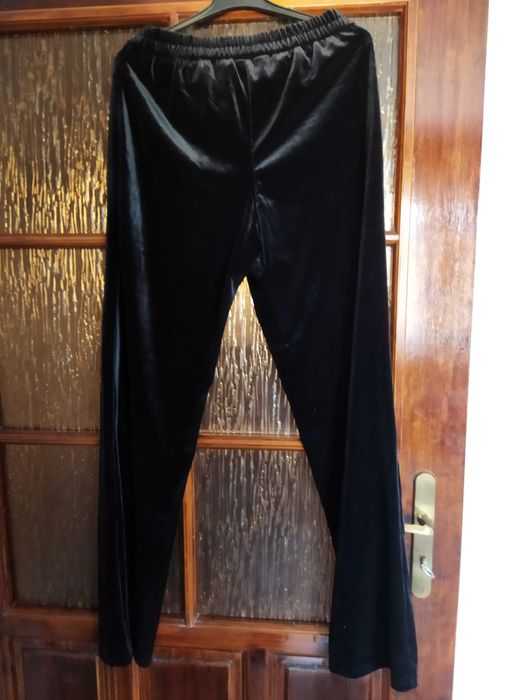 Spodnie NOWE damskie 36 czarne welurowe Bonprix szerokie