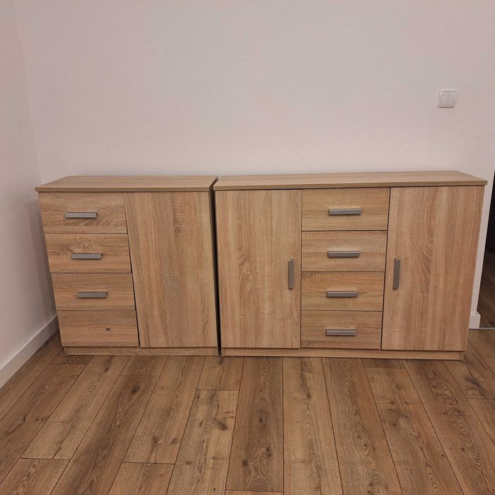 Kredens, komoda, stolik kawowy jasny dąb