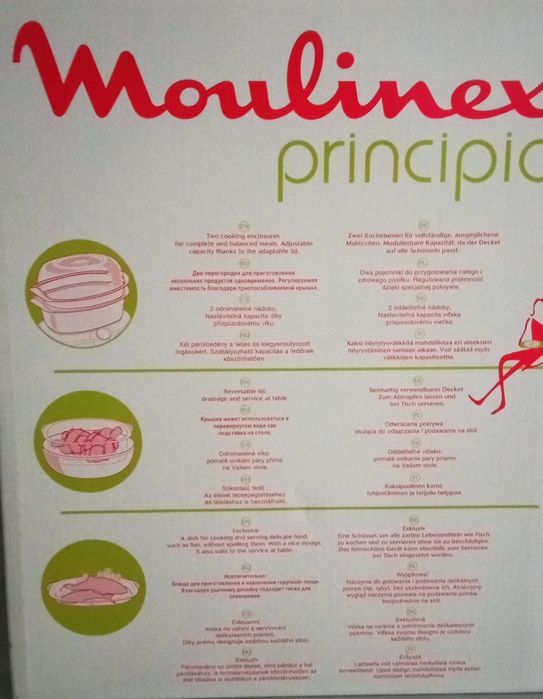 Пароварка Moulinex principio