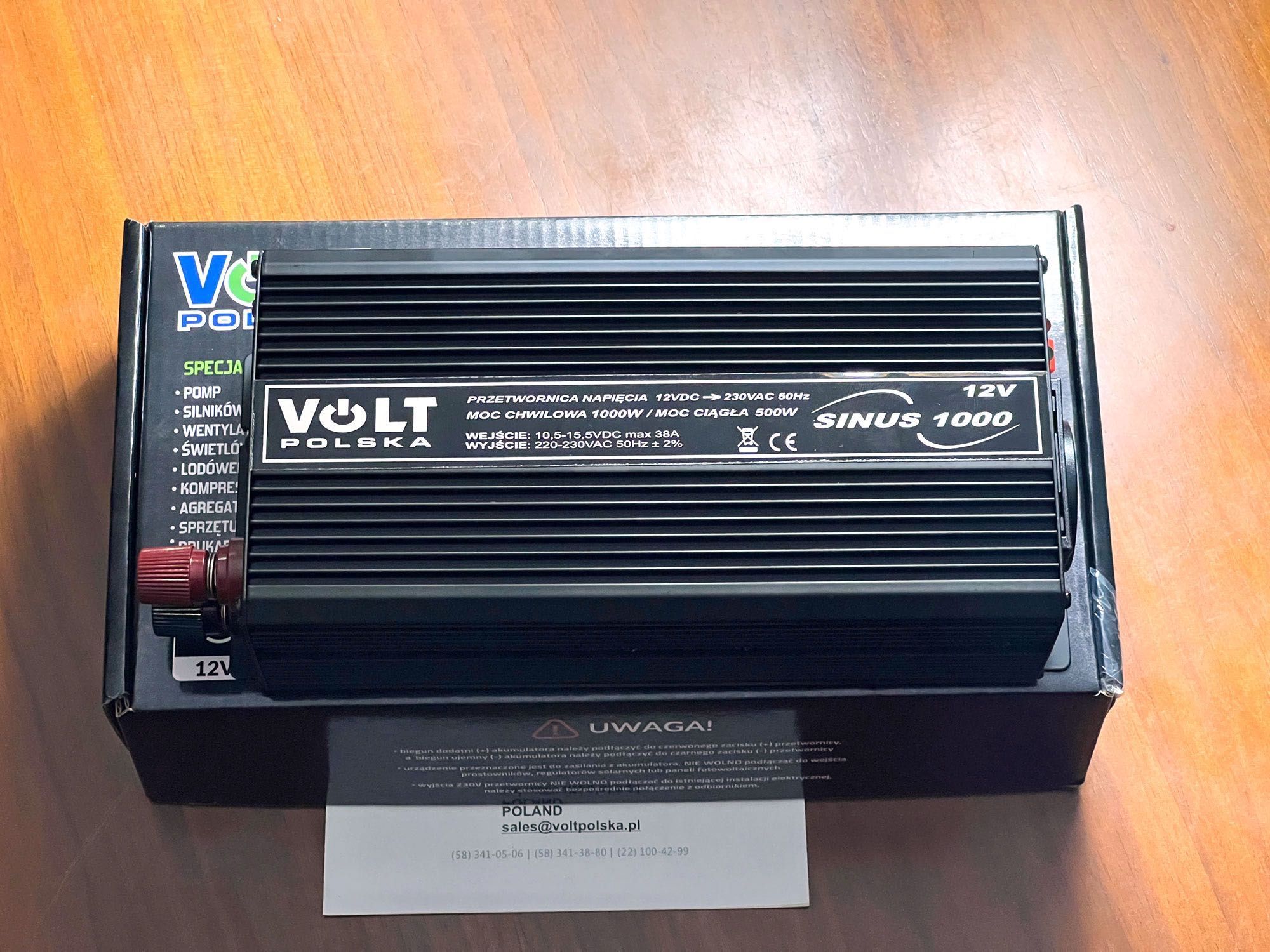 Інвертор 12 Вольт Volt Polska SINUS 1000 12/230V (500/1000W) для котла