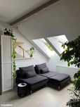 SÖDERHAMN - Sofa 2-osobowa z szezlongiem, Fridtuna ciemnoszary