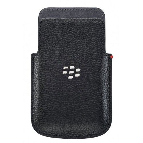 Leather Pocket Blackberry Q5 Black