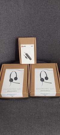 Plantronics Headset HW520 x2, Plantronics Adaptador DA70 NOVOS