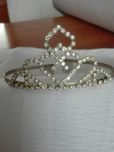 Diadem ślubny w kolorze srebrnym