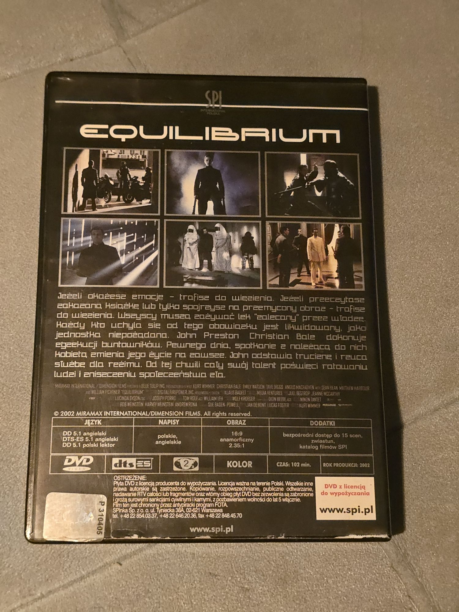 DVD EQULIBRIUM Filmy SF super klasyk polecam