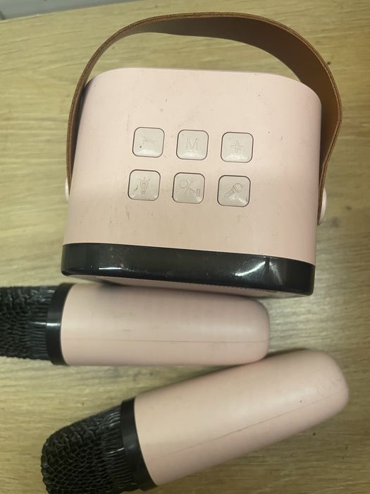 Міні-дитяче караоке K120 з двома бездротовими мікрофонами та RGB