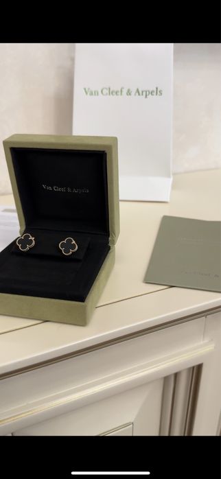 Серьги Van Cleef Vintage Alhambra