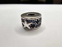 Srebrny charms do bransoletki Pandora Srebro 925 klips niebieski