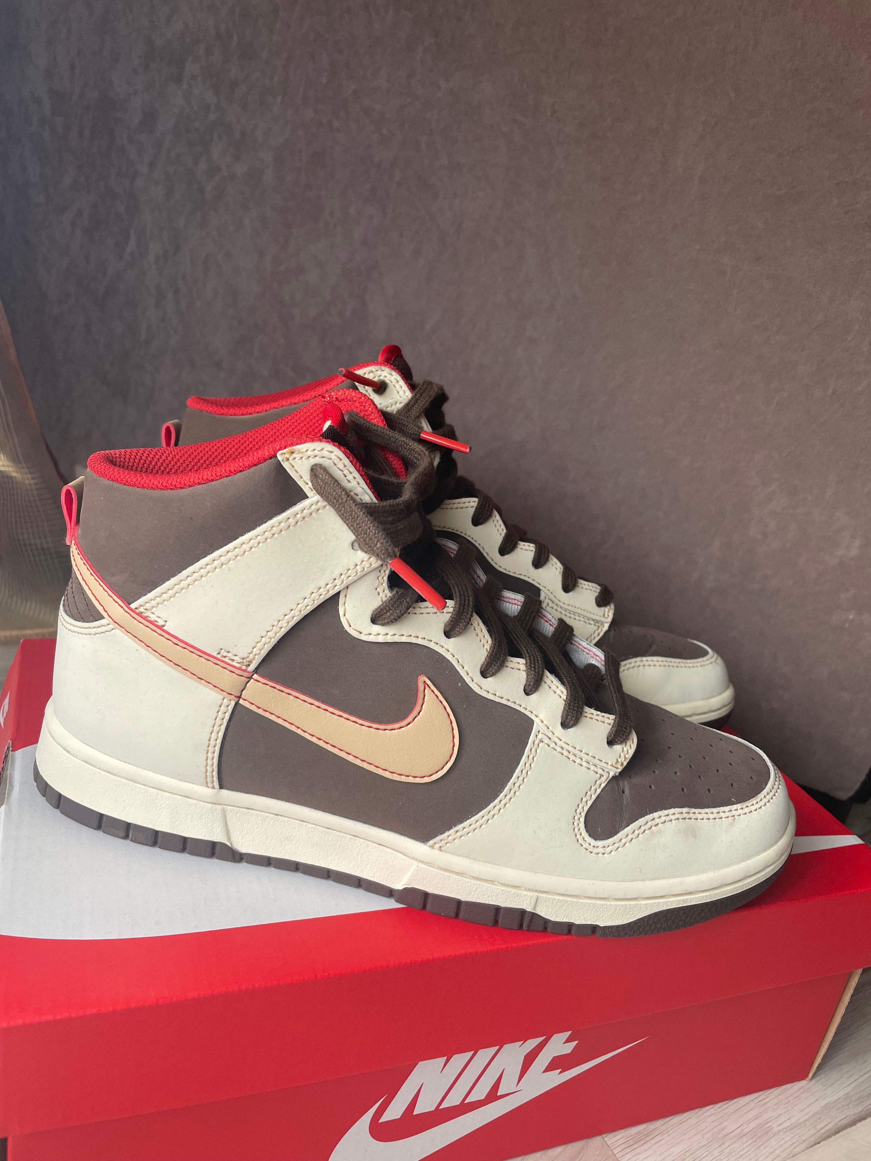 Buty męskie Nike Dunk High Retro SE - Brązowy