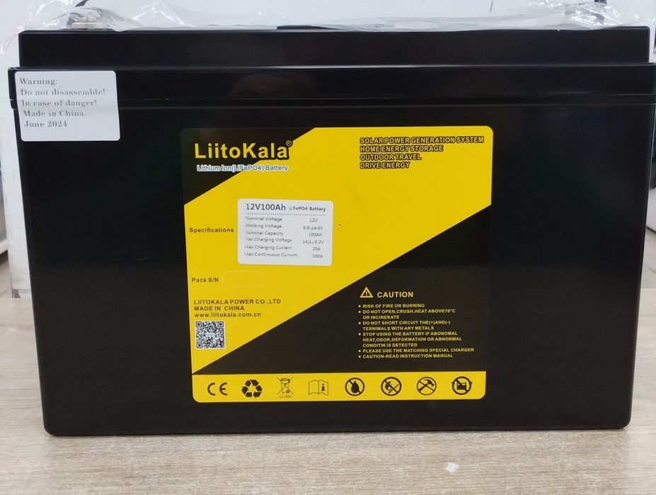 Новий Акумулятор liitokala lifepo4 12v 100ah