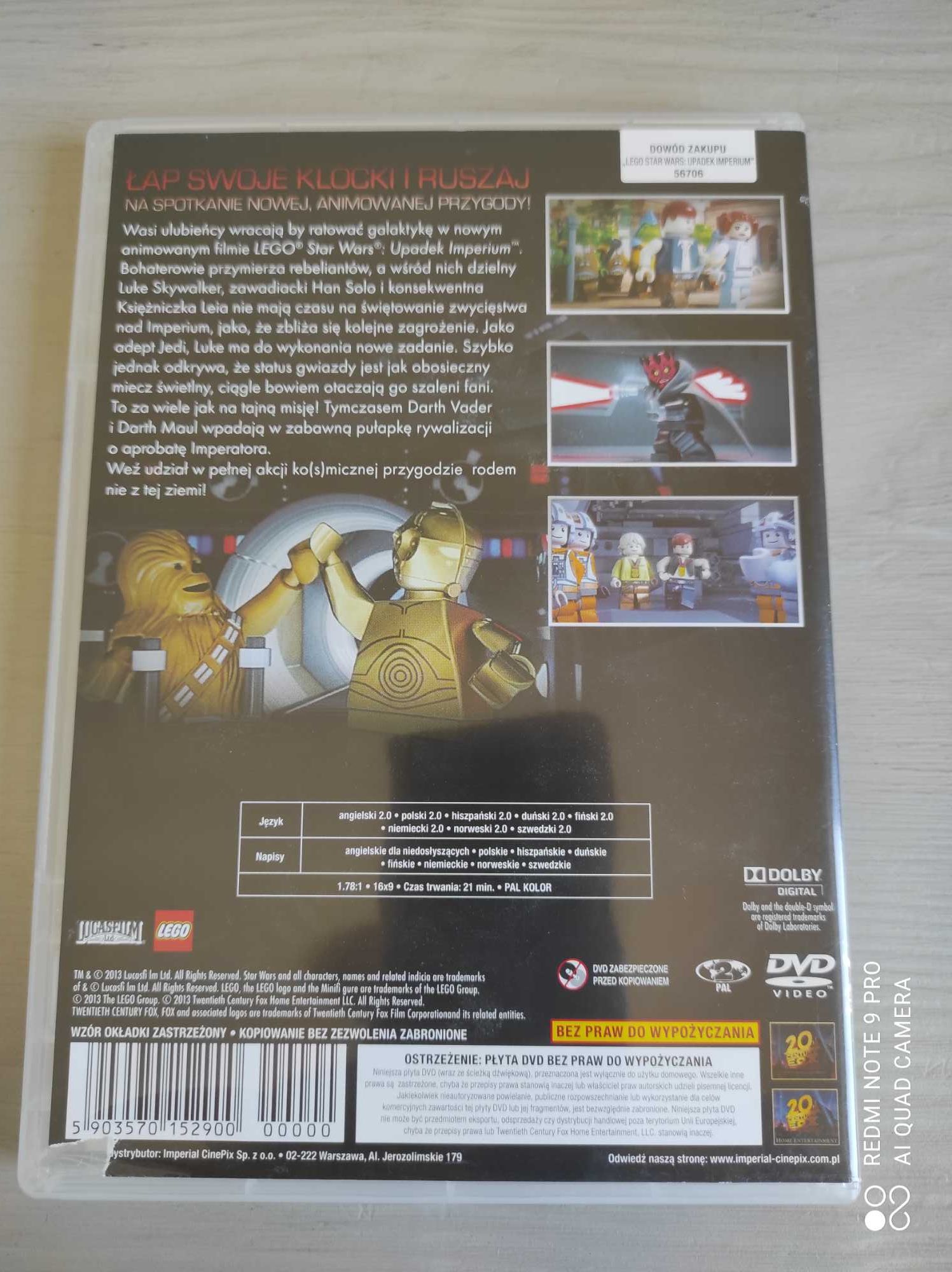 Lego Star Wars: Upadek Imperium film animowany  DVD