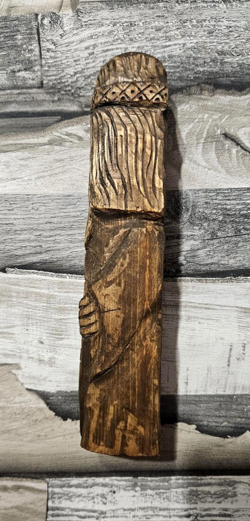 Rzeźba słowiańska Swarożyc Swaróg Kołowrót figurka ozdoba drewniana
