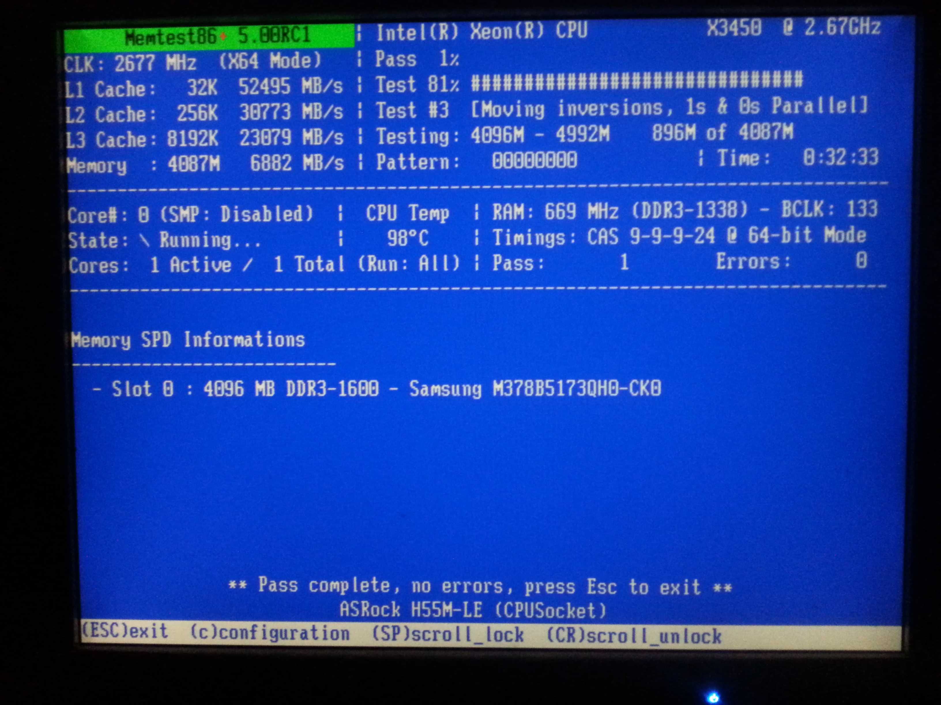 4GB 1Rx8 DDR3 1600 MHz Samsung
