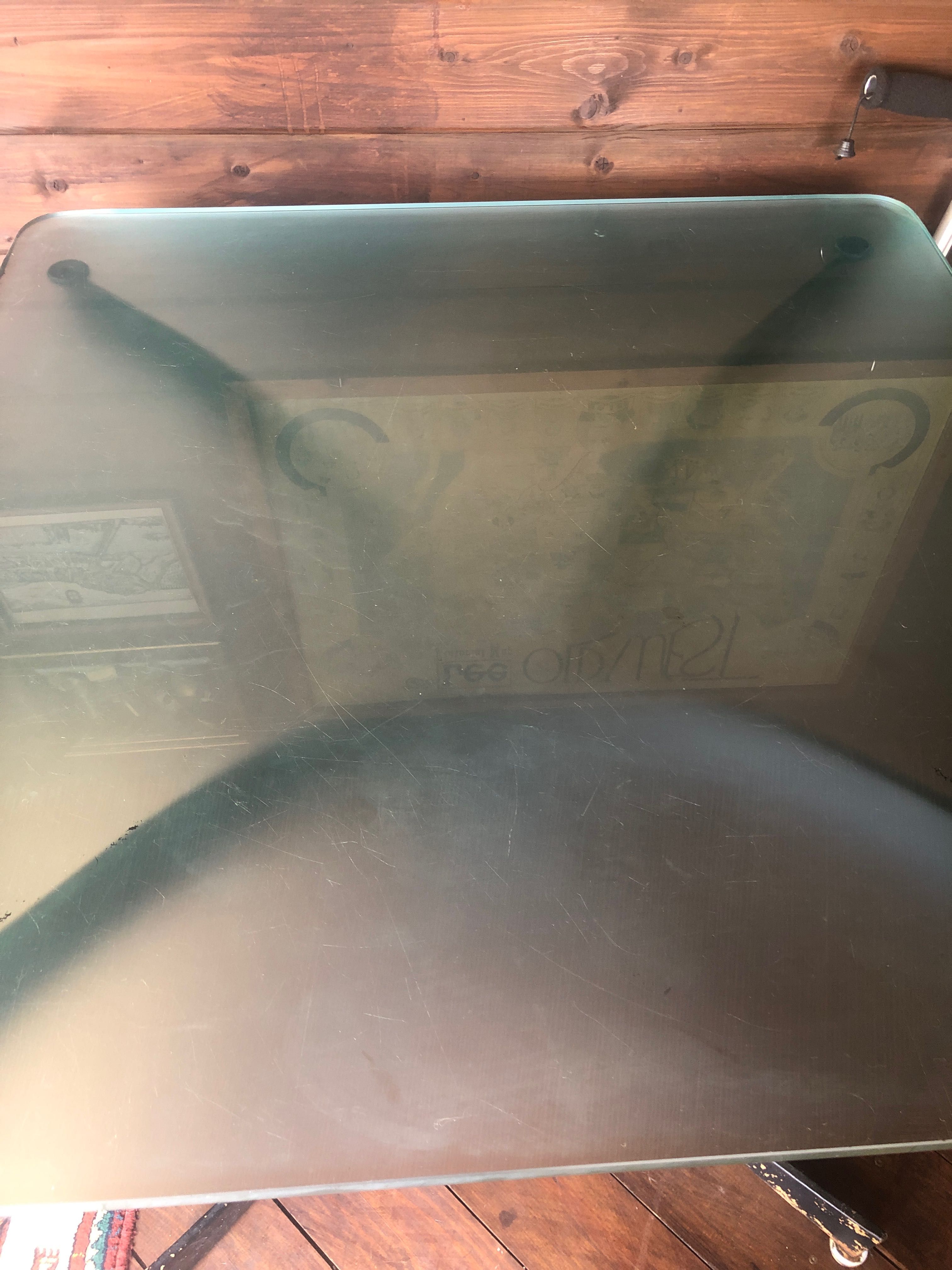 Mesa Vidro e ferro temperado