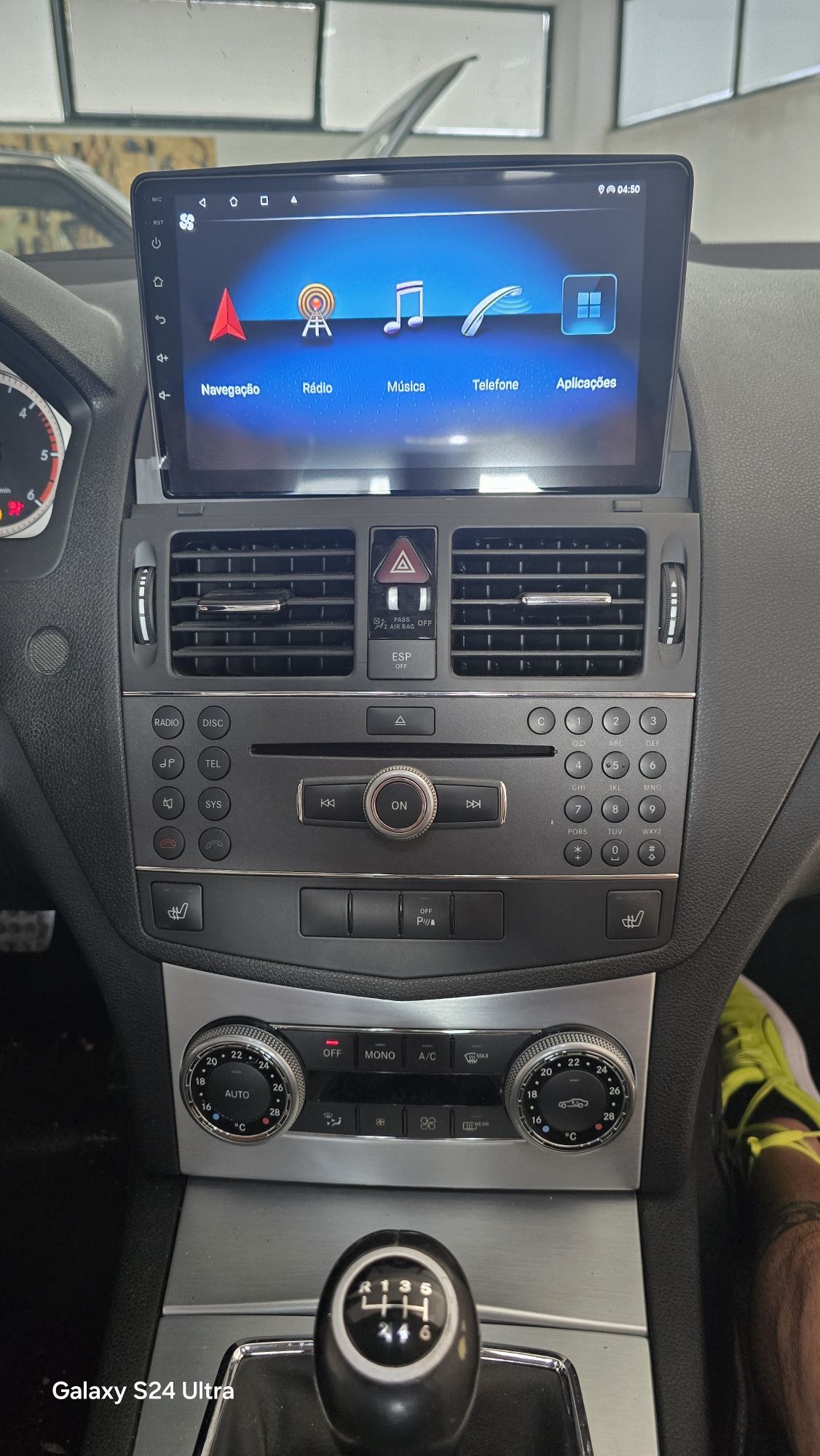 Rádio Mercedes W204 Android 13 com GPS (Novo)