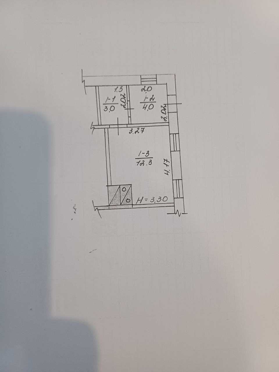 Продам 1-кімнатну квартиру в центрі с.Гути Богодухівського району.
