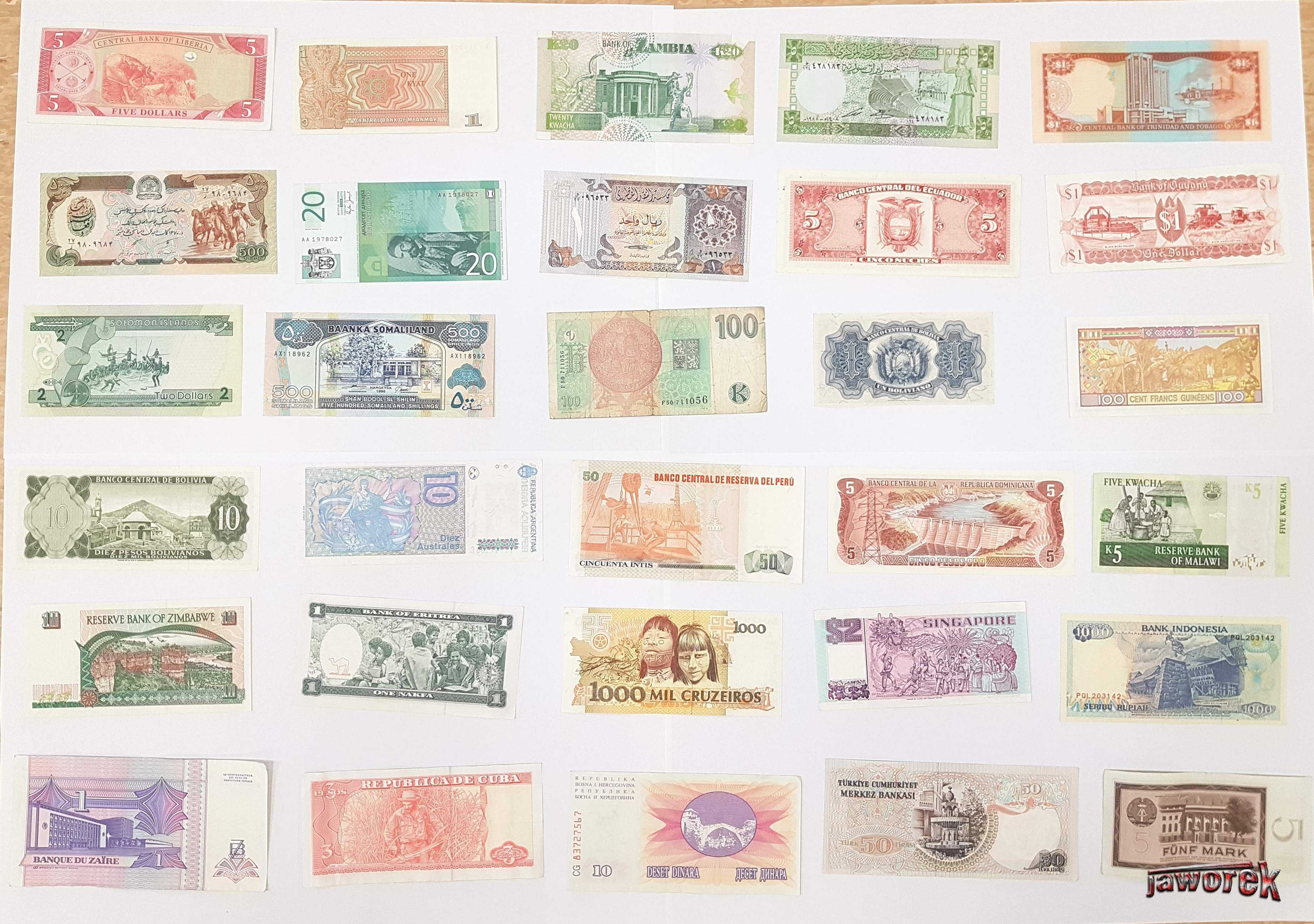 Banknoty z całego świata !!!