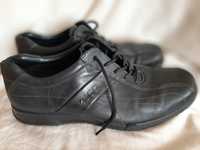 pantofle męskie, czarne, ecco