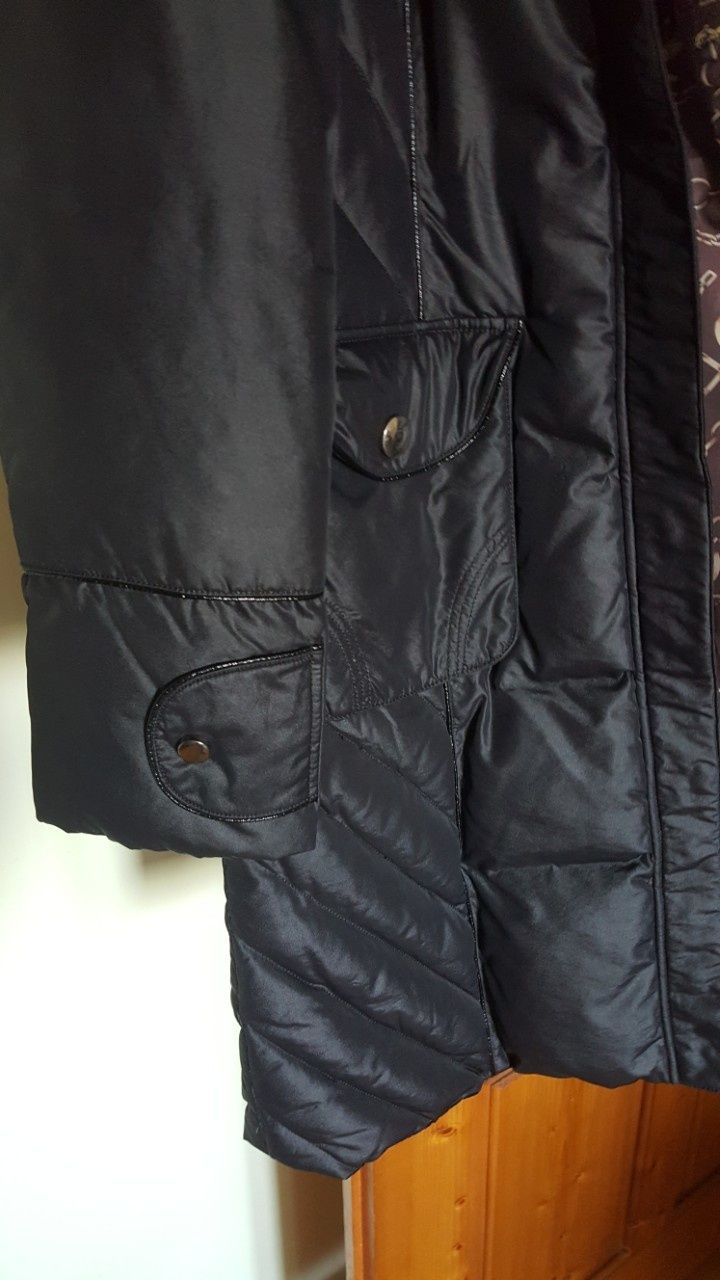 Пуховик пальто на пір'ї розмір XXL