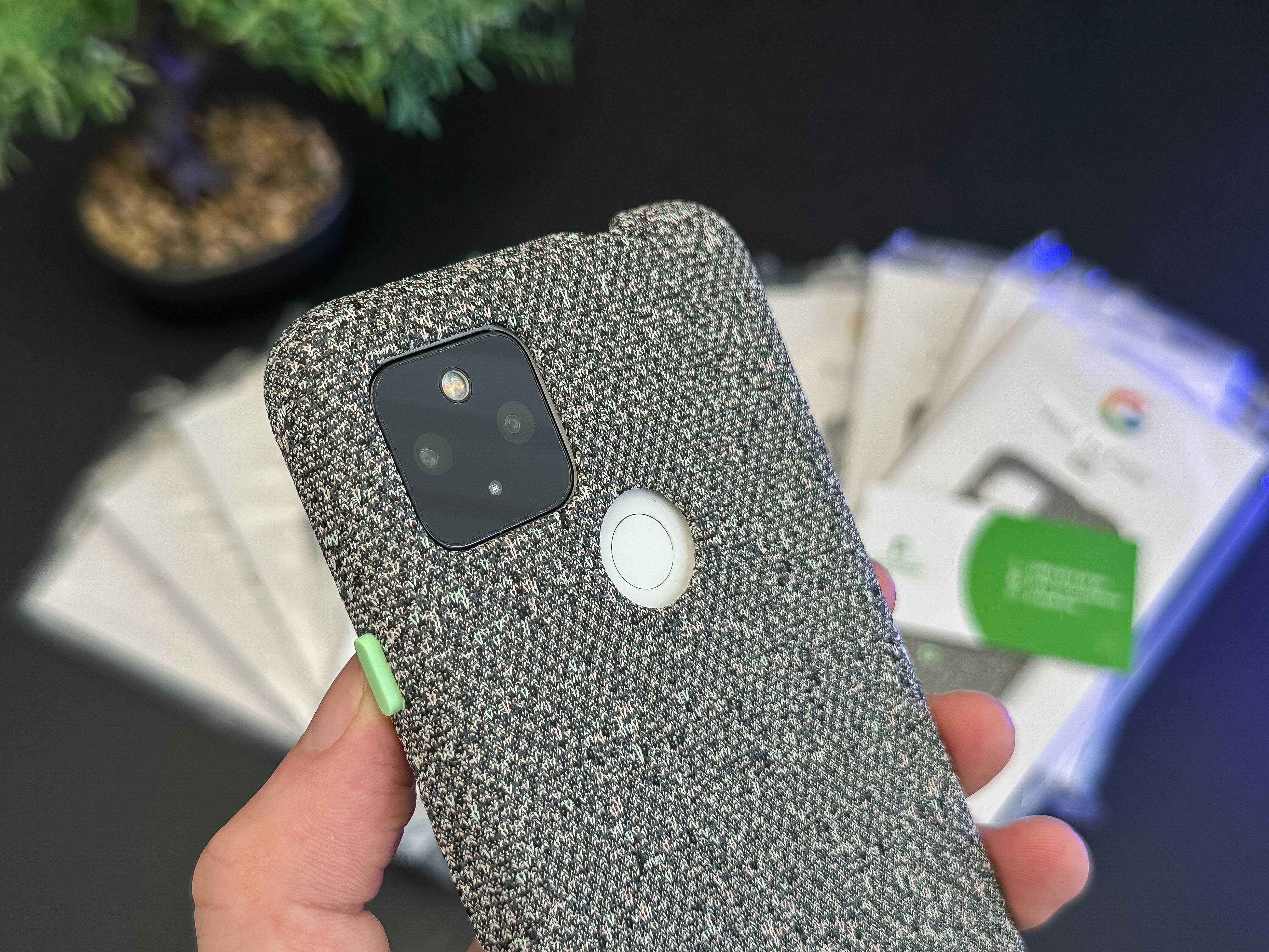 NEW Оригінальний чохол Google Pixel 4a 5G Fabric Case Static Gray