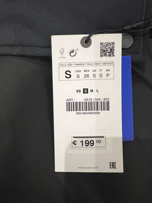 Пуховик ZARA, новий, розмір S (оверсайз!)