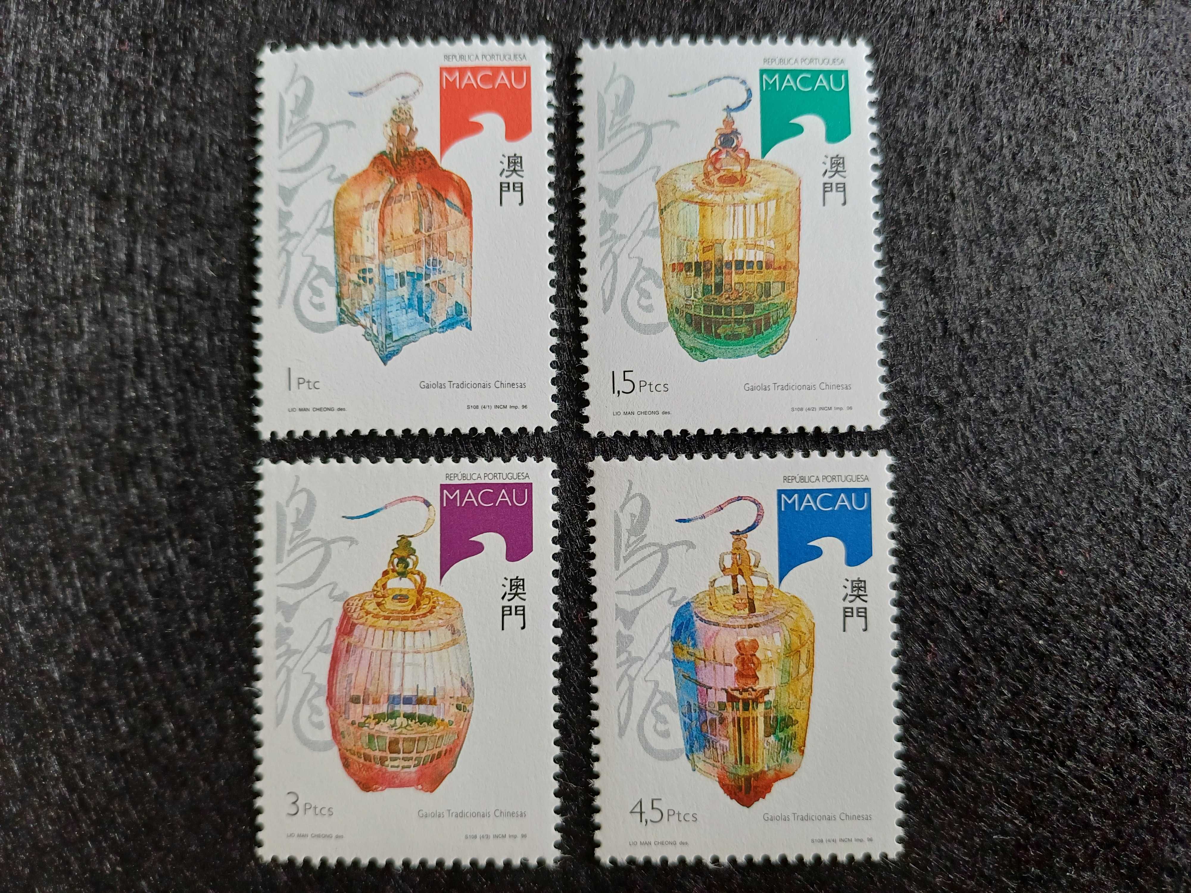 Filatelia - Macau - Lote de selos e blocos de 1996