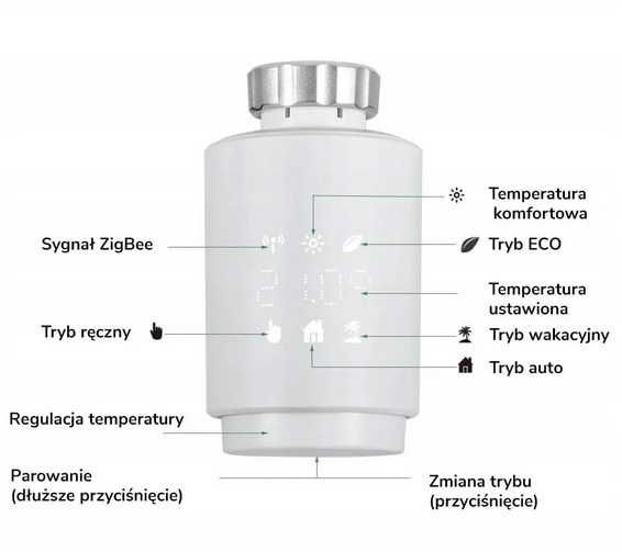 Głowica termostatyczna ZigBee