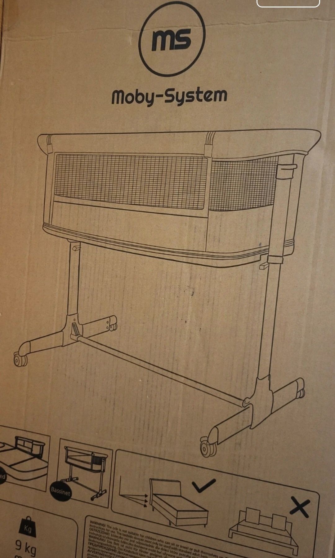 Berço Moby-System 3in1
Berço/berço e berço de viagem;
Regulável
