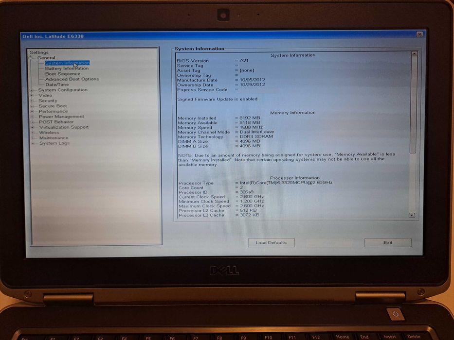 DELL Latitude E6330 i5-3320M 2.60GHz 8GB DDR3 SSD 240GB Windows 11 Pro