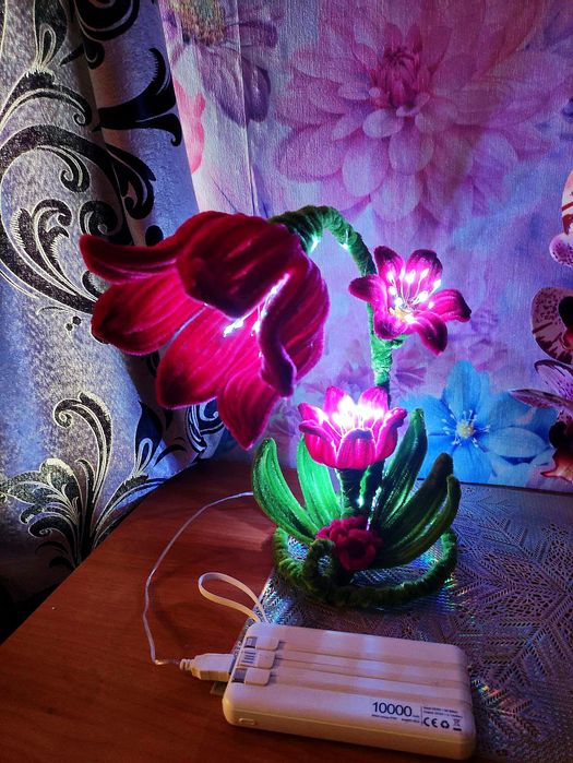 Нічник с USB. Декоративна лампа від повербанку.