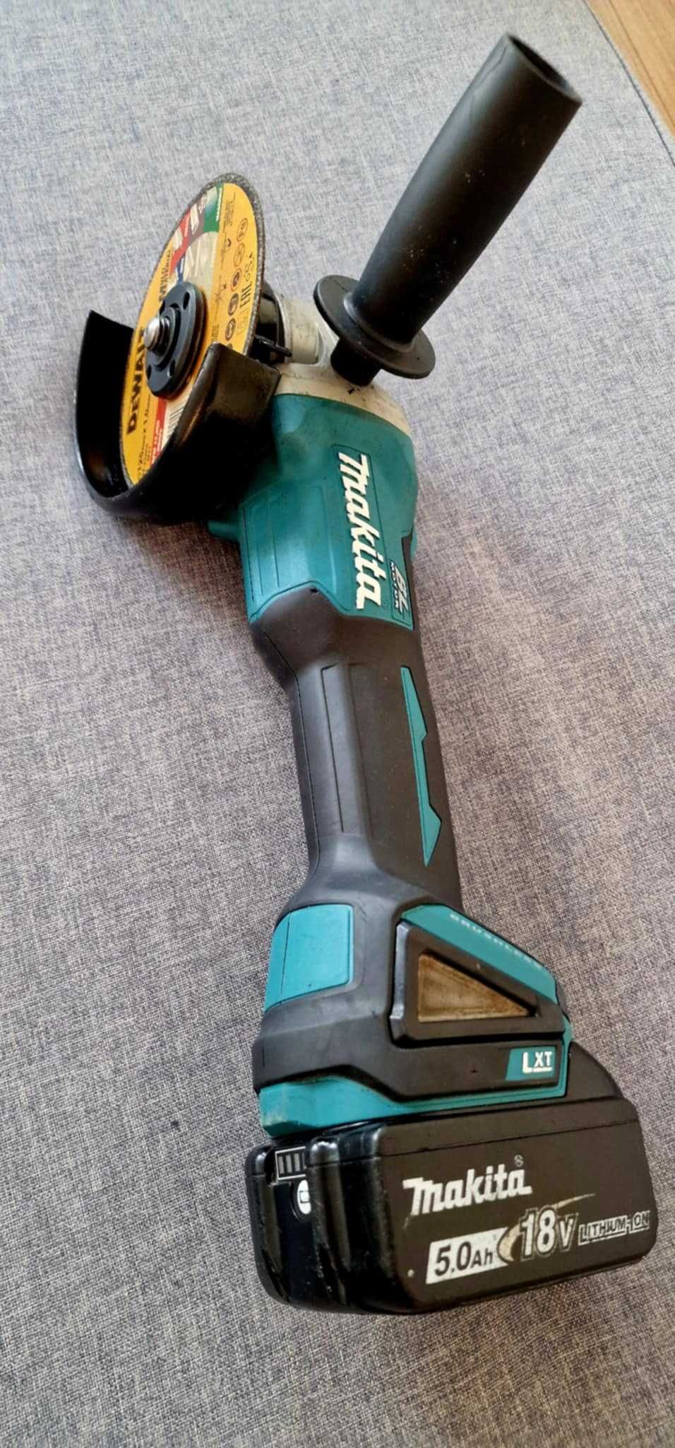 Szlifierka Makita DGA504 w zestawie z oryginalnym akumulatorem 5.0Ah
