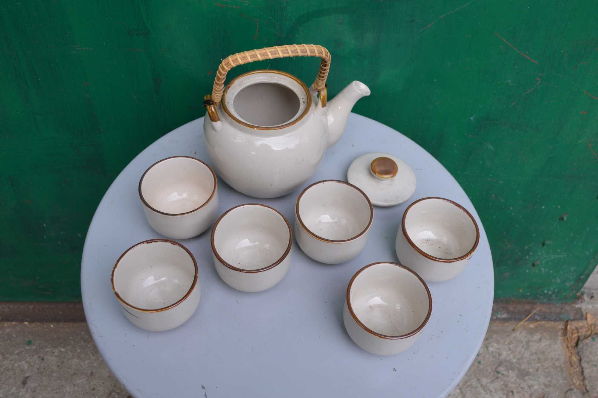 kubek ceramika czajniczek komplet do herbaty kawy