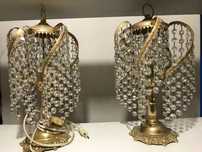 Conj. Candeeiros cristal para mesa cabeceira