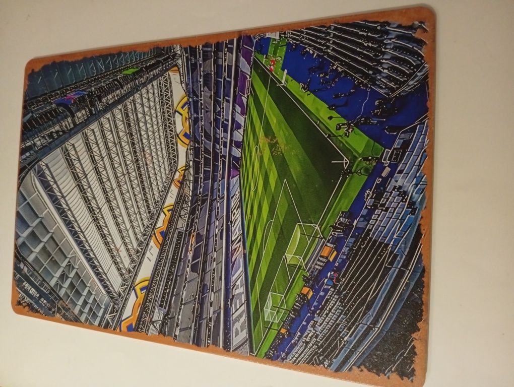Tablica metalowa do powieszenia stadion Real Madryt 20x30cm