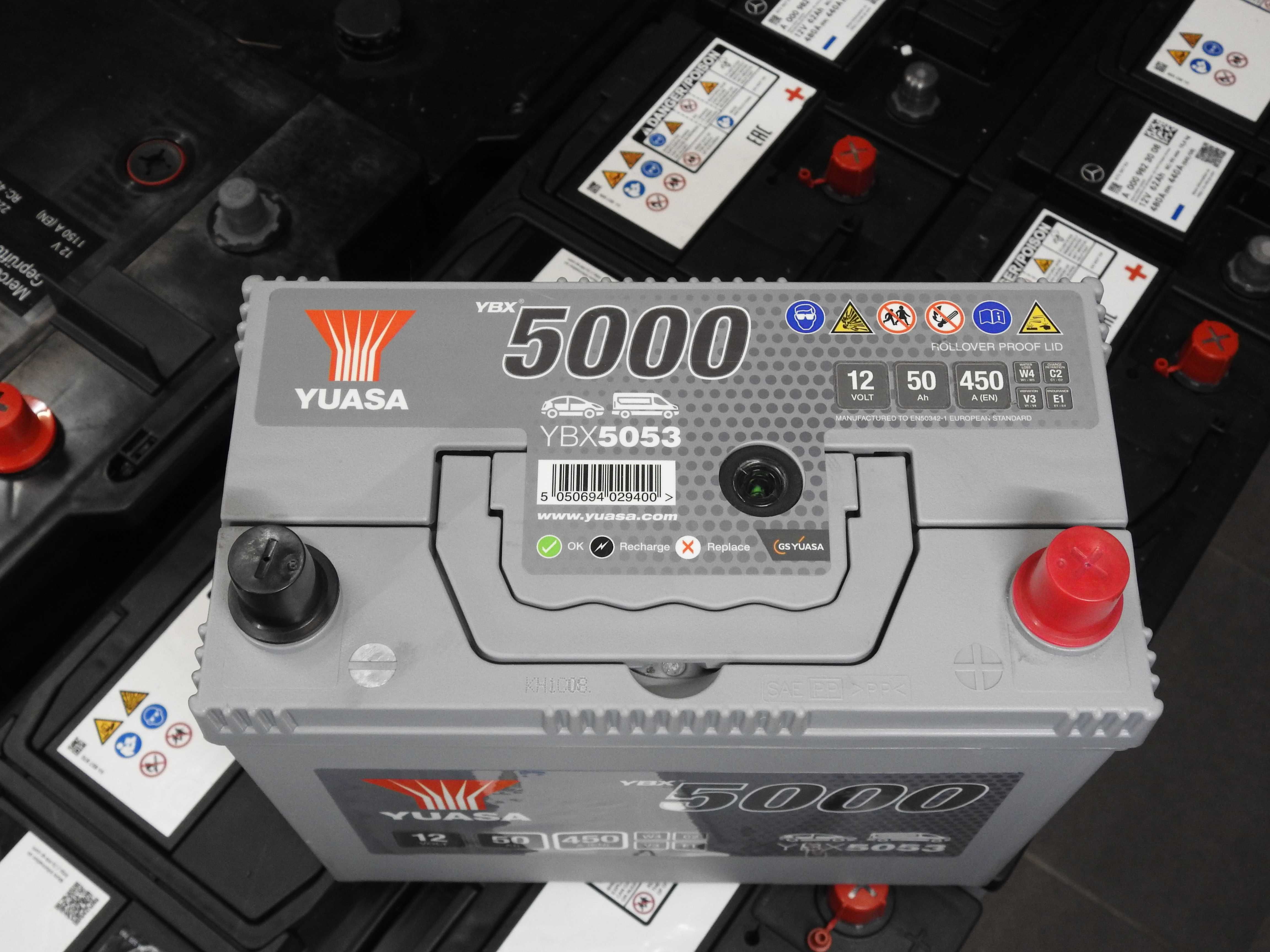 Akumulator Yuasa YBX5053 12V 50AH 450A nowy auta japońskie