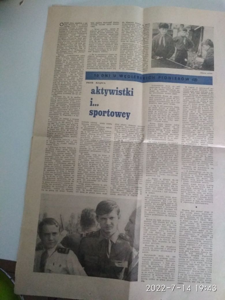 Stara gazeta 4 grudnia 1966 Drużyna tygodnik ZHP