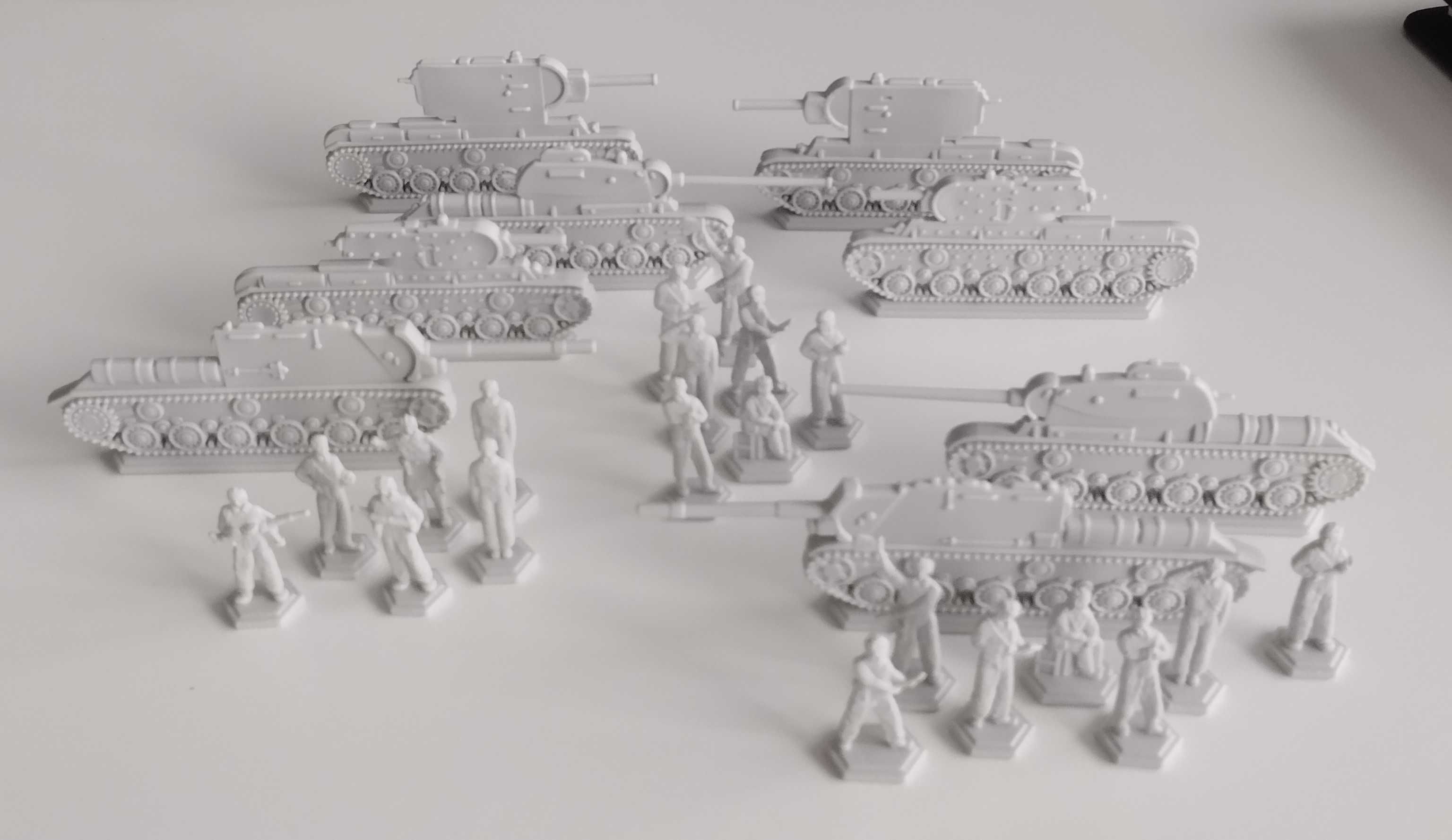 Żołnierzyki 1:48 - czołgi z załogami (WW2)
