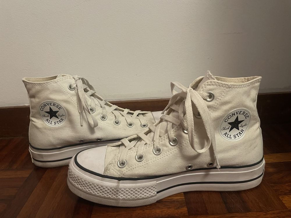 Converse All Star de plataforma branco