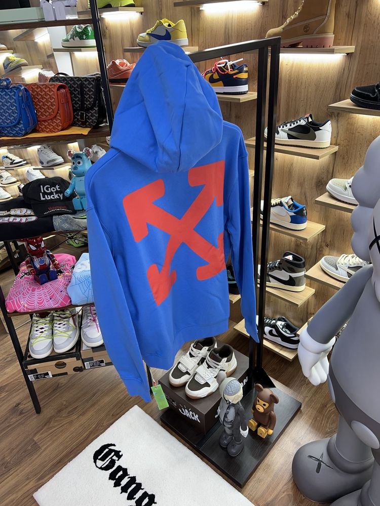 Худі Off-White Arrows Slogan Print Blue