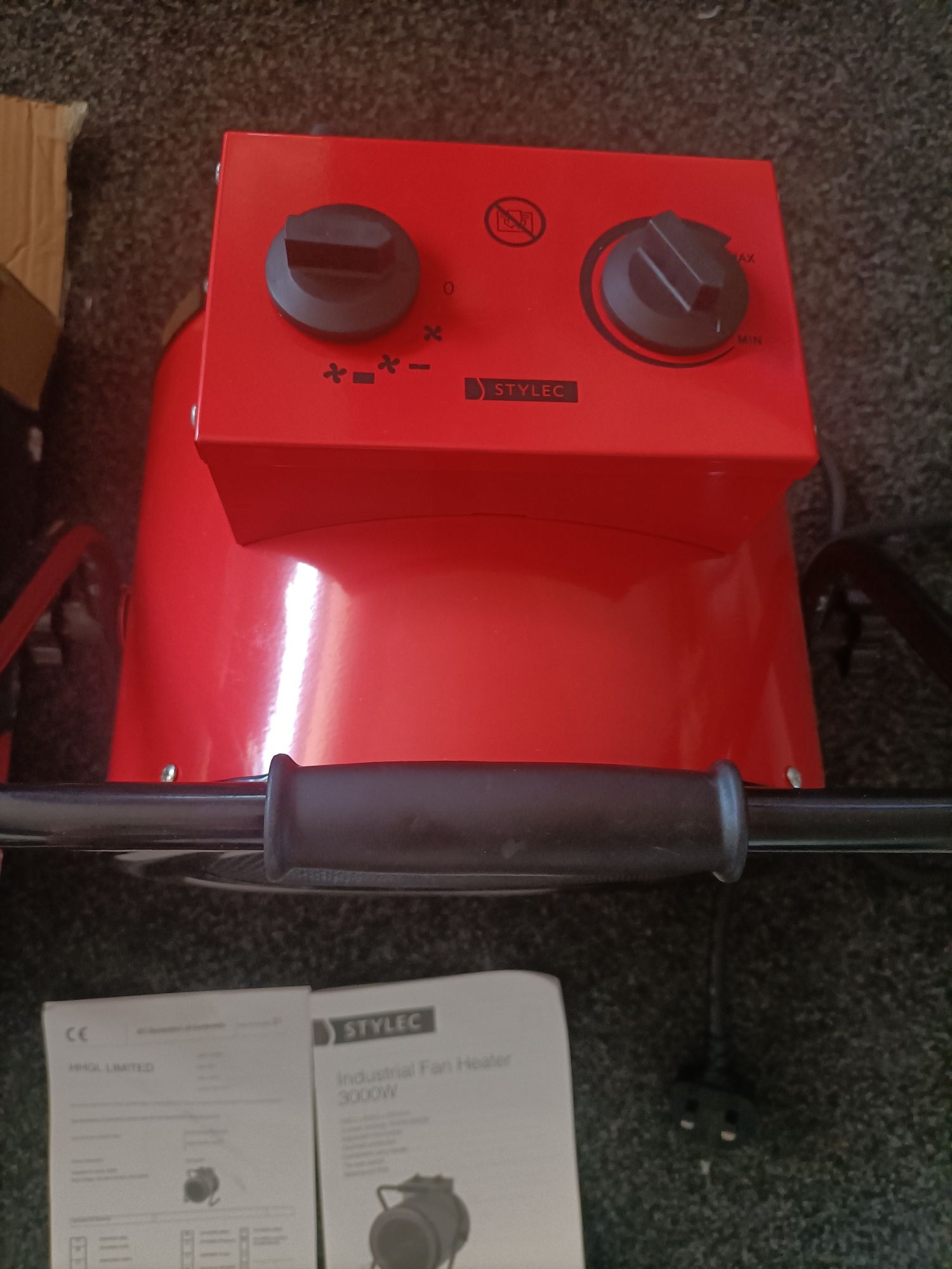 Nagrzewnica 3000W dmuchawa z wiatrakiem 230V. Termostat, Potencjometr