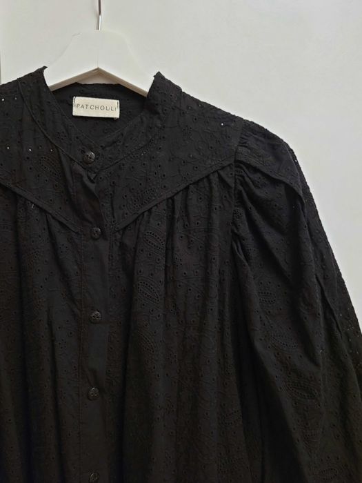 Patchouli koszula Rodeo czarna bufiaste rękawy boho haftowana piękna