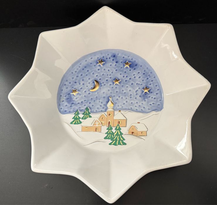 Prato de Natal em forma de estrela
