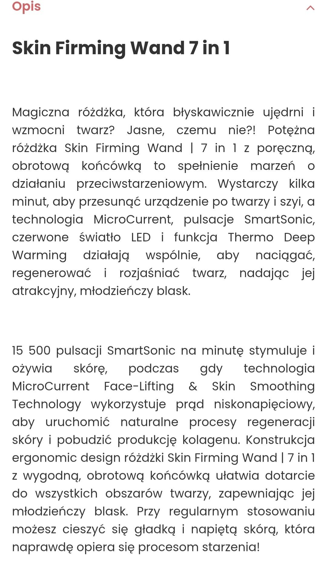 Geske skin firming wand 7in1 lifting masażer obrotowa głowica komplet