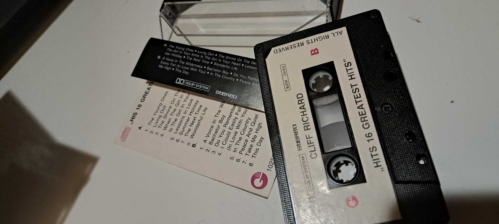 Cliff Richard Greatest Hits 16 kaseta audio