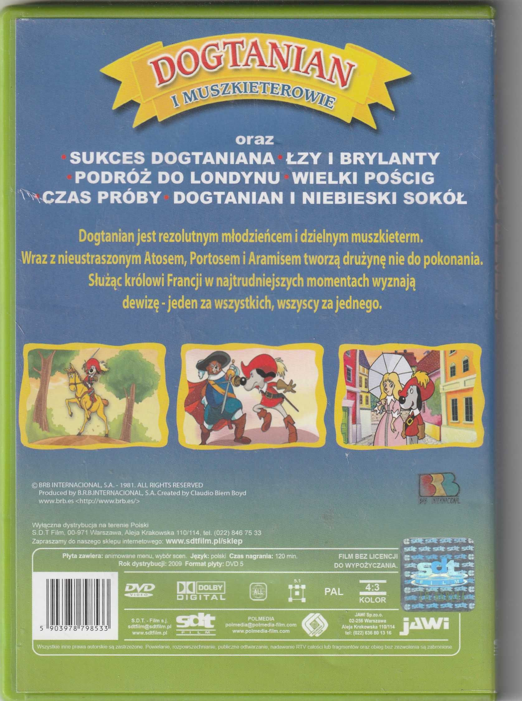 Dogtanian i muszkieterowie Pościg za Juliette DVD