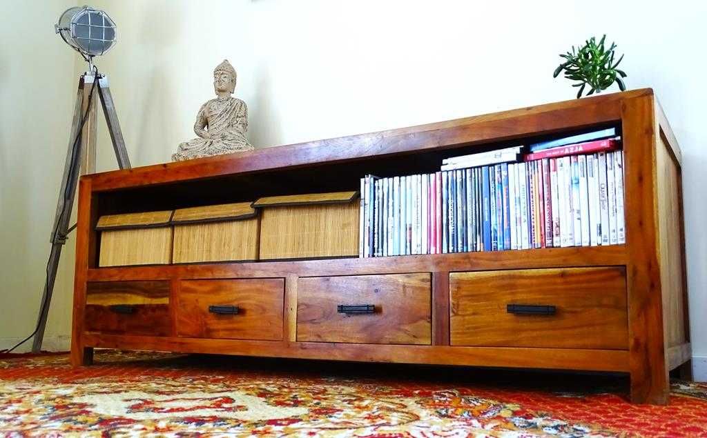 Indyjska komoda kolonialna z drewna egzotycznego palisander