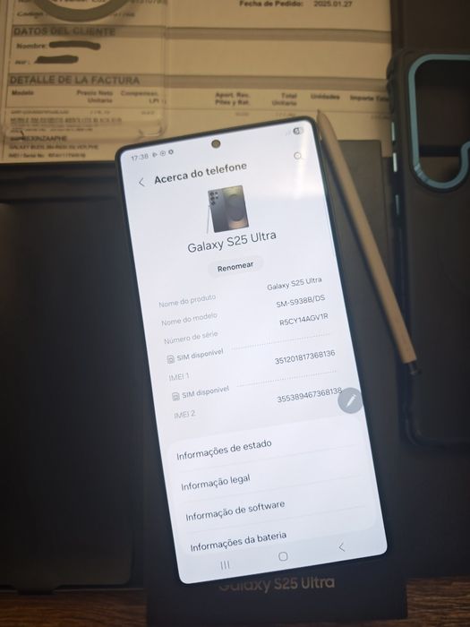 Samsung S25 Ultra 12GB/512GB Dual Sim Preto Titanium  Seminovo C/Garan