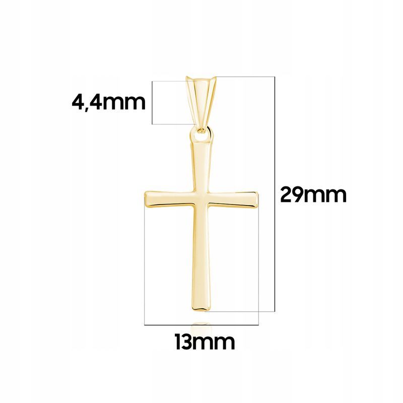 Elegancki Pozłacany Srebrny Krzyż Pr 925 Piękny Krzyżyk Na Prezent + G